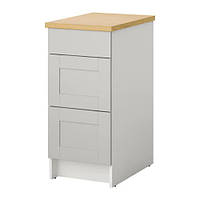 Напольный шкаф с ящиками IKEA KNOXHULT 40 см серый светло-коричневый 703.267.93