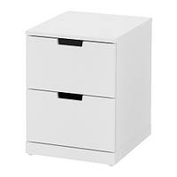 Комод с 2 ящиками IKEA NORDLI 40x54 см белый 092.398.27