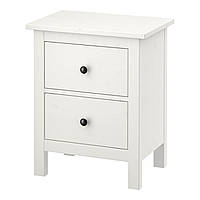 Комод, 2 ящика IKEA HEMNES белая морилка 802.426.27