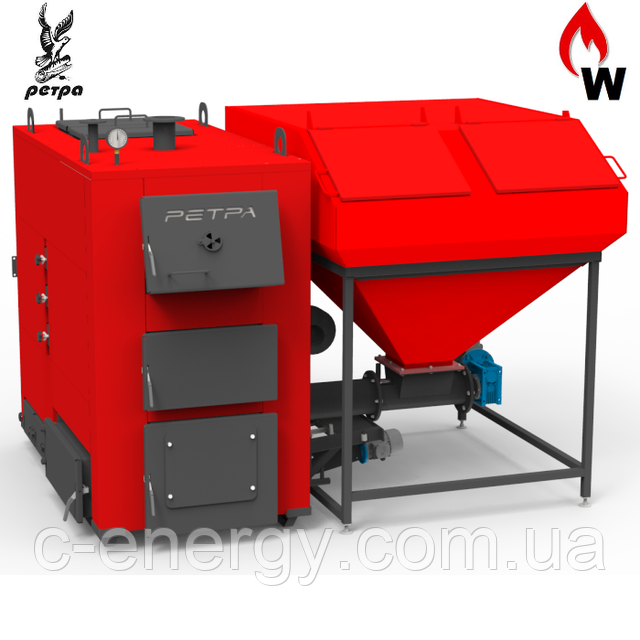 Котел твердотопливный пеллетный РЕТРА-4М 200 кВт (с ретортной горелкой)