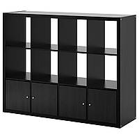 Стеллаж IKEA KALLAX 147x112 см черно-коричневый 192.782.53