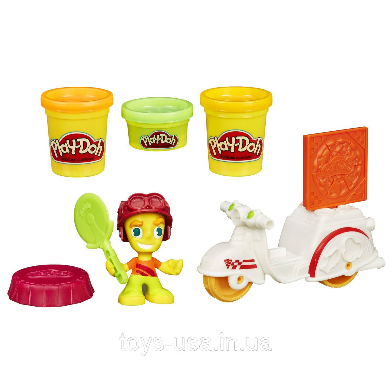 Плей-Дох ігровий набір пластиліну Місто доставка піци Play-Doh Town Pizza Delivery, фото 1