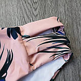 Роздільний Купальник жіночий із тропічним принтом, розмір S (рожевий), фото 4