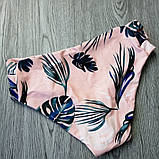Роздільний Купальник жіночий із тропічним принтом, розмір S (рожевий), фото 6