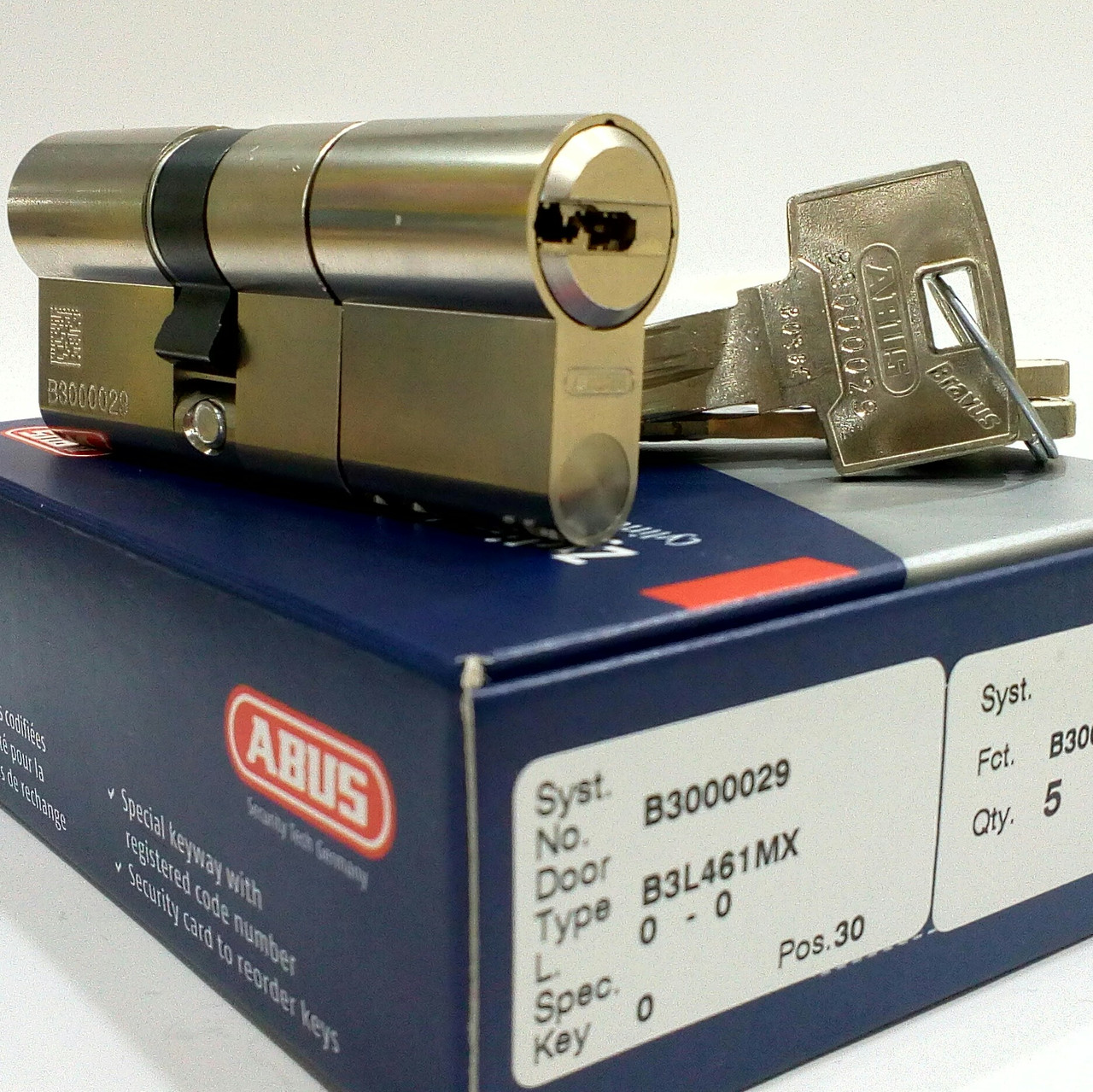 Циліндр Abus Bravus 3000MX 75 (30x45) ключ-ключ