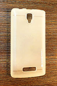 Силіконовий чохол на телефон Lenovo A2010 білого кольору