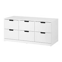 Комод с 6 ящиками IKEA NORDLI 120x54 см белый 292.394.97