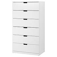 Комод IKEA NORDLI 80x145 см 6 ящиков белый 892.394.99