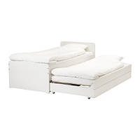 Двухъярусная кровать IKEA SLÄKT 90x200см белая 892.277.31