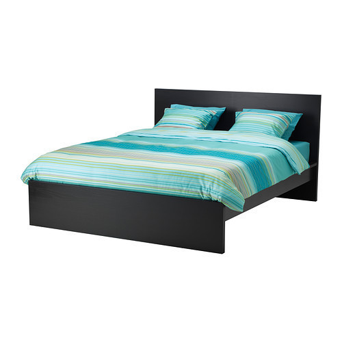 Каркас кровати IKEA MALM 180x200 см высокий черно-коричневый Luröy 090.024.34 - фото 1 - id-p930353045