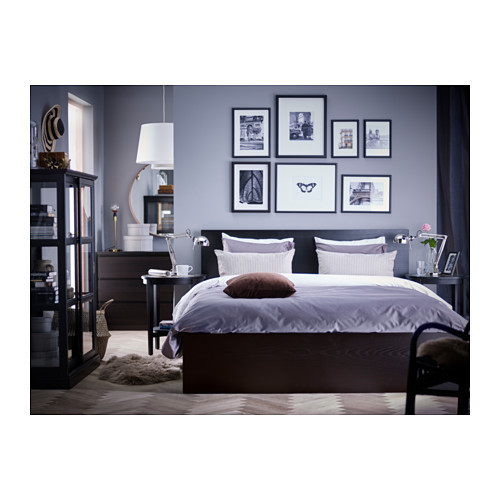Каркас кровати IKEA MALM 180x200 см высокий черно-коричневый Luröy 090.024.34 - фото 5 - id-p930353045