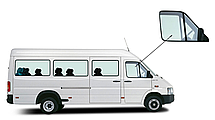 Бічне скло Volkswagen LT 1996-2006 опускне праве