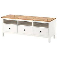 Тумба под ТV IKEA HEMNES 148x47x57 см светло-коричневая белая 504.135.26