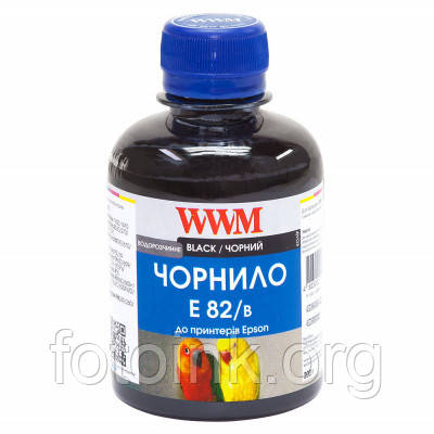 Чорнила WWM для Epson Stylus Photo R270,T50, TX650 Black 200г Водорозчинні (E82/B)(200 г), фото 1