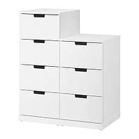 Комод с 7 ящиками IKEA NORDLI 80x99 см белый 092.480.06