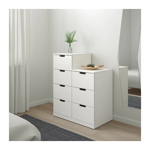 Комод с 7 ящиками IKEA NORDLI 80x99 см белый 092.480.06 - фото 3 - id-p930353133