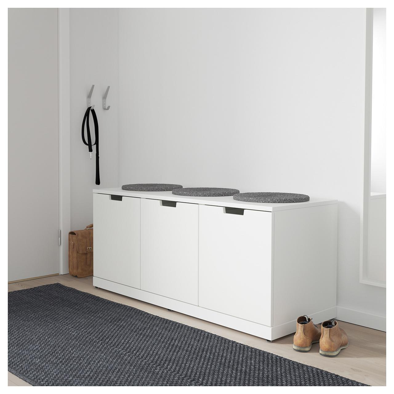 Комод IKEA NORDLI 120x54 см 3 ящика белый 692.765.67 - фото 2 - id-p930353165