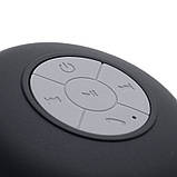Портативна Bluetooth колонка HB Pebble водонепроникна, на присоці, чорна, фото 3