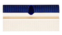 Плитка для бассейна керамическая бордюрная с поручнем и водостоком Aquaviva AV3-1U/YC3-1U