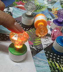 Штамп-печатка дитяча STL-02L зі світлом "Діамант"