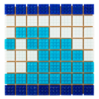 Фриз для басейну Хвиля зі скляної мозаїки Aquaviva U-37