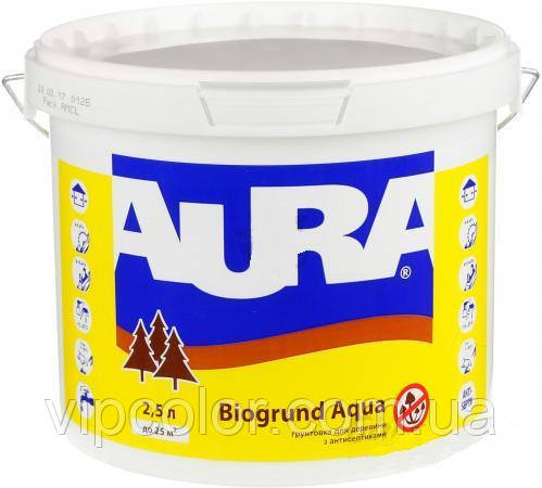 Aura Biogrund Aqua 2,5 л Безбарвна ґрунтовка для деревини з антисептиками, для попередньої грунтовки