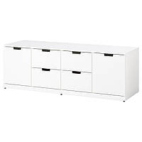 Комод IKEA NORDLI 160x54 см 6 ящиков белый 492.766.29