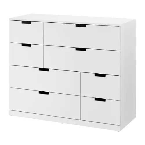 Комод с 8 ящиками IKEA NORDLI 120x99 см белый 792.395.03 - фото 1 - id-p930353451