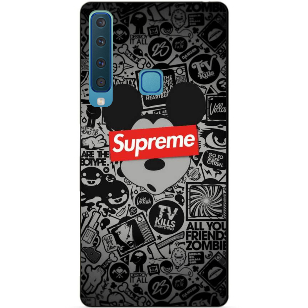 Бампер силіконовий для Samsung A9 2018 Galaxy A920 з малюнком Supreme Міккі