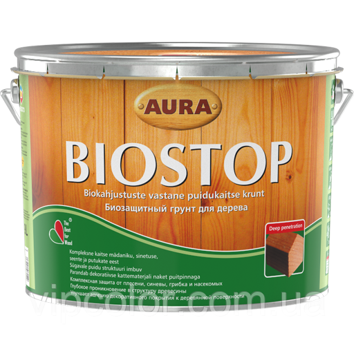 AURA BIOSTOP 9 л біозахисний грунт для дерева Безбарвний