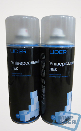 Лак матовий аерозольний "Лідер" 400 мл. (Lider)