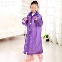 Детский дождевик, цвет - фиолетовый, плащ дождевик, EVA (NT)