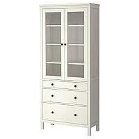 Сервант IKEA HEMNES 90x197 см з 3 ящиками білий 503.717.72