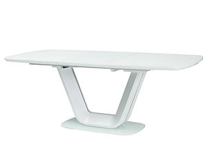 Білий розкладний стіл 140 Armani білий мат 140(200)X90 signal