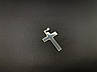 Сталеві підвіски хрест подвійний з нержавійки 43х29мм елементи для творчості та рукоділля, фото 2