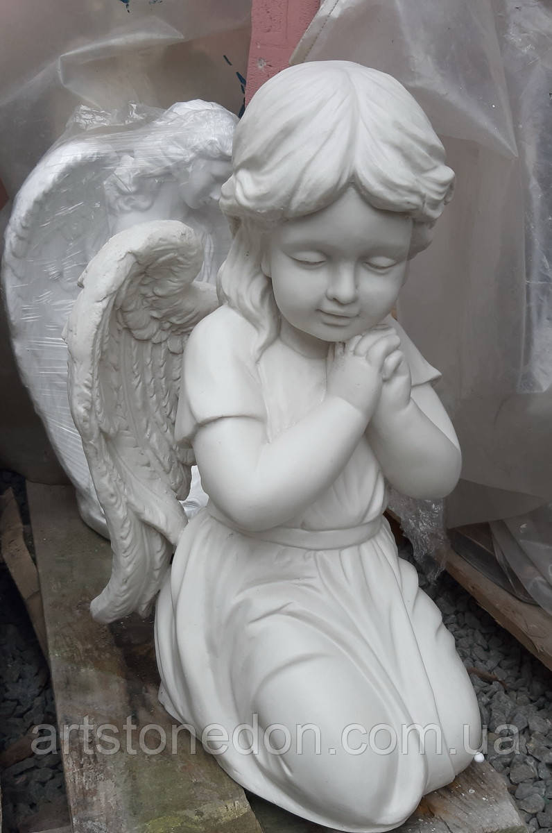 Ангелы из мрамора. Скульптура Ангела девочки № 88 из литьевого мрамора 50 см - фото 4 - id-p659216421