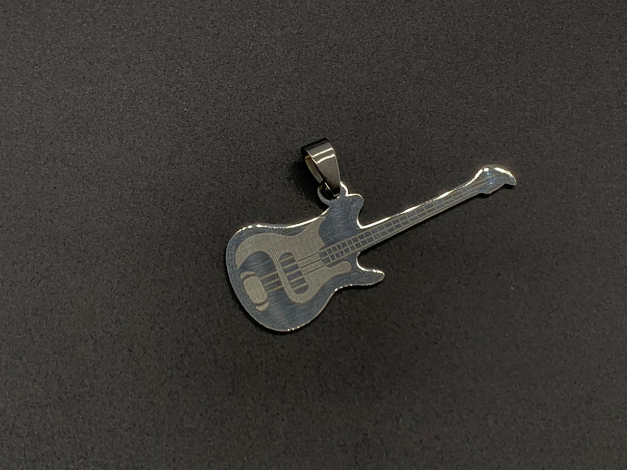 Кулони підвіски для творчості та рукоділля з нержавіючої сталі Гітара 55х21мм, фото 1