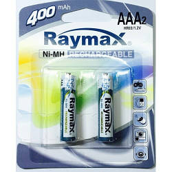 Акумулятор AAA R3 Raymax 400 mAh, 2 шт., 1.2V (ціна за 1 акумулятор)