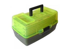 Ящик для снастей AQT-1703T триярусний, з прозорою кришкою, 36х21.5х19.5 см