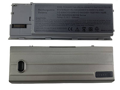 Батарея для ноутбука Dell PC764 (Latitude: D620, D630, 631, Precision M2300) 11.1V 5200mAh