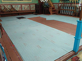 Монтаж теплої підлоги у церкві с.Тулова (Снятинський р-н) 7