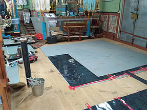 Монтаж теплої підлоги у церкві с.Тулова (Снятинський р-н) 10