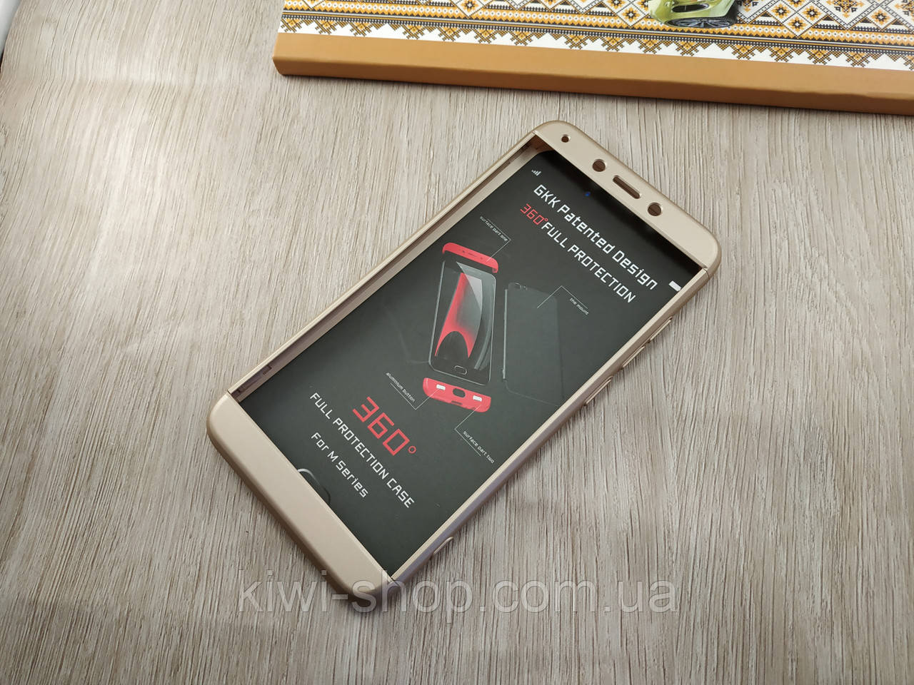 Чохол-бампер GKK 360 для Xiaomi Redmi 6 — бежевий