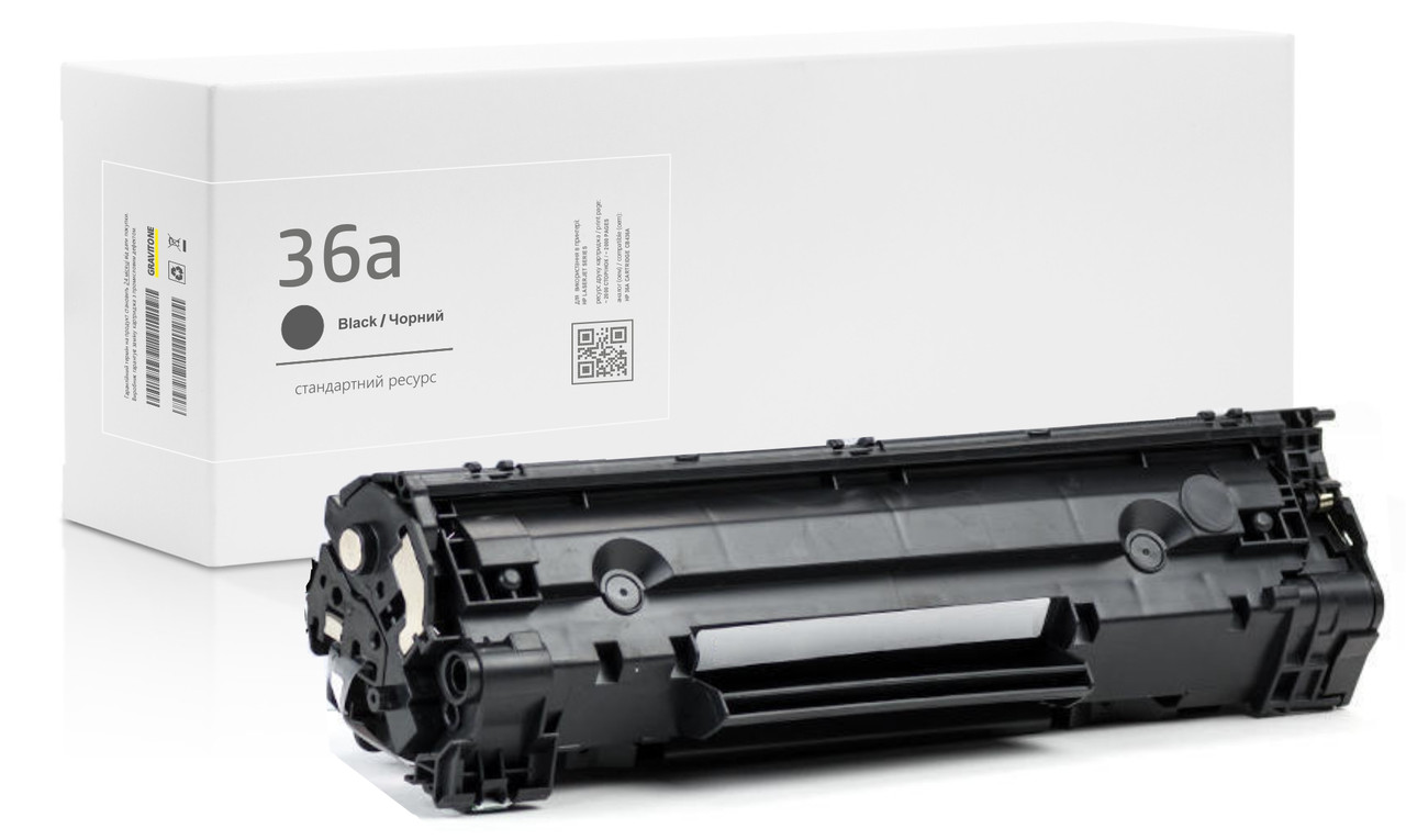 Сумісний картридж HP 36A CB436A (чорний), стандартний ресурс (2.000 стор.), аналог від Gravitone