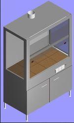 Шкаф витяжна для роботи з агресивними середовищами ШВ-1.3