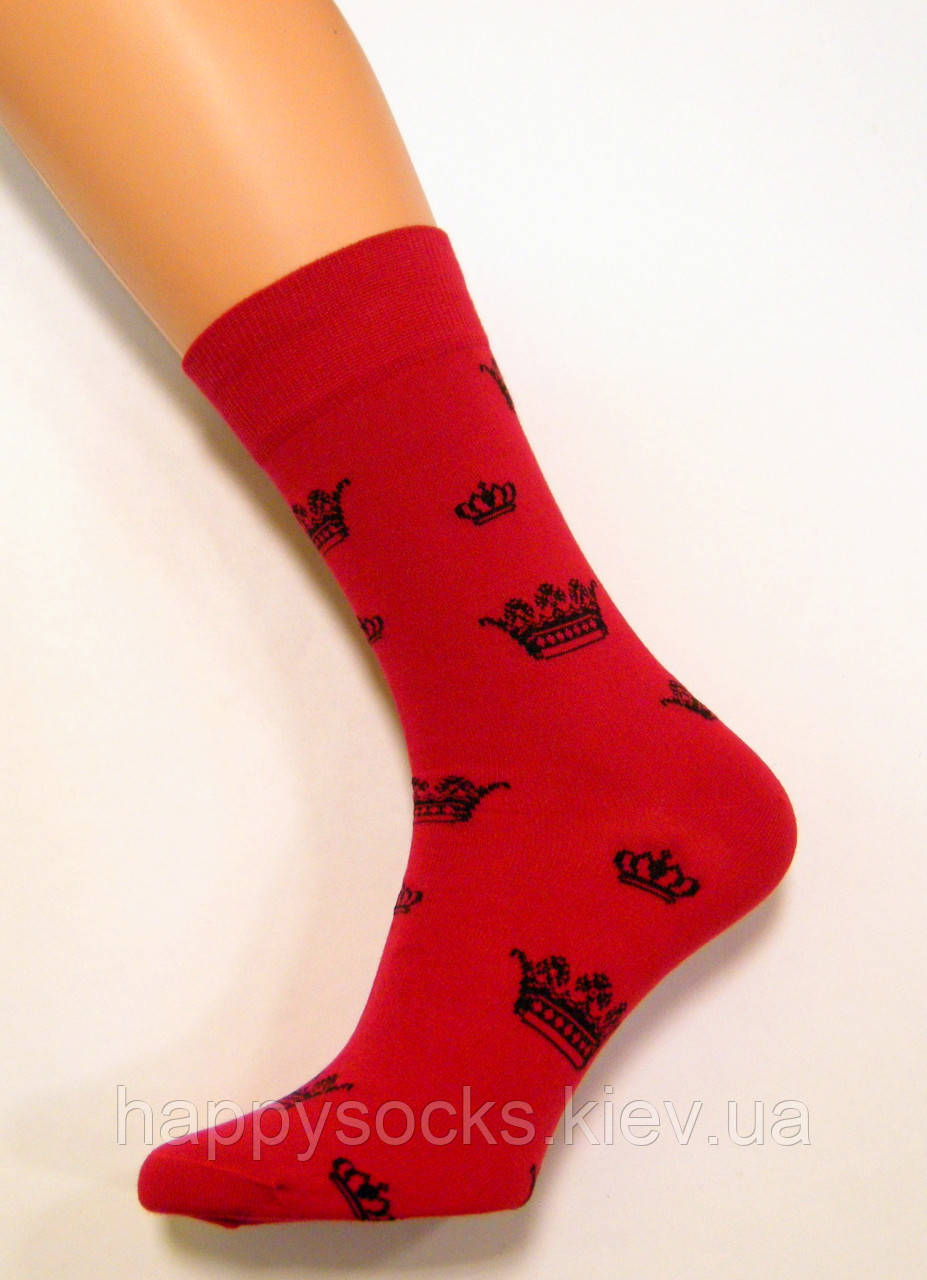 Шкарпетки преміумкласу бавовняні для чоловіків із коронами