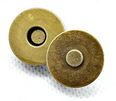 Кнопка магніт 18 мм антик