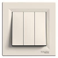 Вимикач 3-кл. крем Asfora EPH2100123