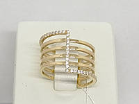 Золотое кольцо с фианитами. Артикул КВ1201(2)И 17,5