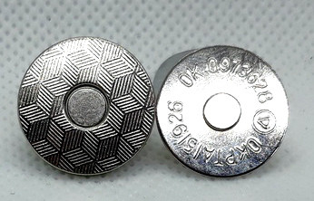 Кнопка магніт паркет 18 мм нікель, фото 1